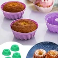 BUĞZ Silikon Göbekli Muffin CupCake Kalıbı - Sürekli Kullanım Muffin Kek Kalıbı 6 ADET