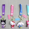  Silikon Kuromi, Hello Kitty, My Melody Anahtarlık