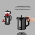 BUĞZ Sinbo Elektrikli Çay Makinesi 1.7 L Su Isıtıcı ve Cam Demlikli Güvenli Kullanım