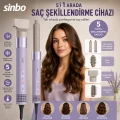 BUĞZ Sinbo Saç Şekillendirme Cihazı - 5 Başlıklı - 3 Kademeli Hız ve Sıcaklık Ayarı