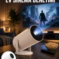 BUĞZ Sinema Projektörü Android HDMI USB WİFİ Ses Çıkışlı Ayaklı Projeksiyon Taşınabilir Yeni Nesil