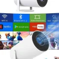 BUĞZ Sinema Projektörü Android HDMI USB WİFİ Ses Çıkışlı Ayaklı Projeksiyon Taşınabilir Yeni Nesil