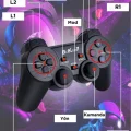 BUĞZ Siyah 2.4g kablosuz çift kollu retro oyun konsolu oyunlu game stick bluetooth yok