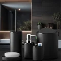 BUĞZ Siyah 5li Banyo Takımı banyo Dekorasyonu Için Beşli Set banyo Aksesuar Ve Düzenleyicileri