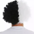 BUĞZ Siyah Beyaz Kıvırcık Afro Bonus Taraftar Peruğu