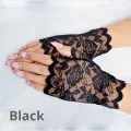 BUĞZ Siyah Dantel Parmaksız Kısa Eldiven Bx40