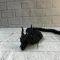 BUĞZ Siyah Hareketli Ejderha Figürü Esnek Gövdeli Dekoratif Tasarım 60 cm