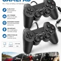 BUĞZ Siyah kablolu çift motorlu titreşimli joystick PC uyumlu USB bağlantılı 1 yıl garantili