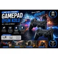 BUĞZ Siyah kablolu çift motorlu titreşimli joystick PC uyumlu USB bağlantılı 1 yıl garantili
