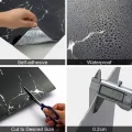 BUĞZ Siyah Mermer Desenli Alüminyum Plastik Duvar Sticker (30*30)