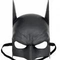BUĞZ Siyah Renk Çocuk Boy Arkadan Lastikli Batman Maskesi A Kalite  20x14 Cm
