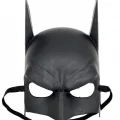 Siyah Renk Çocuk Boy Arkadan Lastikli Batman Maskesi A Kalite  20x14 cm