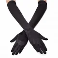 BUĞZ Siyah Renk Dirseğe Kadar Uzun Kumaş Eldiven 40 Cm Bx40