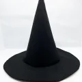  Siyah Renk Keçe Cadı Şapkası 35x38 cm