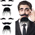 BUĞZ Siyah Renk Kendinden Yapışkanlı Takma Sakal Bıyık ve Kaş Seti