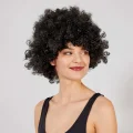 BUĞZ Siyah Renk Kıvırcık Afro Bonus Peruk Bx40