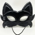 BUĞZ Siyah Renk Kumaş Malzemeden İmal Eva Kedi Maskesi 19x15 cm