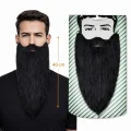 BUĞZ Siyah Renk Lastikli Uzun Takma Sakal 40 Cm