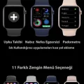 BUĞZ Siyah Renkli Akıllı Saat, GPS ve NFC Özellikli, Suya Dayanıklı, Sesli Görüşme ve Sağlık Takibi İçin
