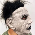 BUĞZ Siyah Saçlı Michael Myers Lateks Yüze Tam Yapışan Et Maske Korku Maskesi