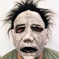  Siyah Saçlı Michael Myers Lateks Yüze Tam Yapışan Et Maske Korku Maskesi