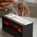 BUĞZ Siyah şömine görünümlü oda hava nemlendirici aromaterapi difüzör 220-240V 50Hz 2 yıl garantili