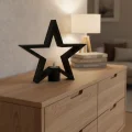 BUĞZ Siyah Yıldız Şeklinde Mumluk Loş Işık Dekor Aksesuarı