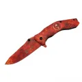 BUĞZ Skeleton 7000b Kamp Çakı 20 Cm - Kırmızı İskelet Desenli, Otomatik