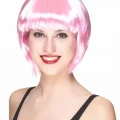 BUĞZ Soft Pembe Renk Parti Peruğu Küt Saç