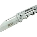  SOG AC78 Gri Yaprak Kamp Çakı 14,5 cm - Metal Sap, Kılıflı
