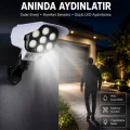 BUĞZ Solar Bahçe Lambası Uzaktan Kumandalı Kamera Görünümlü Hareket Sensörlü