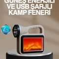 BUĞZ Solar COB Alev Efektli Lamba – Güneş Enerjili, Suya Dayanıklı, Taşınabilir