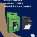  Solar Enerjili 20 LED Duvar Lambası | Hareket Sensörlü, Su Geçirmez, Kablo Gerektirmez