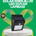 BUĞZ Solar Enerjili 20 LED Hareket Sensörlü Duvar Lambası