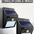 BUĞZ Solar Güneş Enerji Panelli Sensörlü Lamba Enerji Tasarruflu