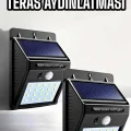 BUĞZ Solar Güneş Enerji Panelli Sensörlü Lamba Enerji Tasarruflu