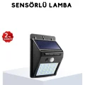 BUĞZ Solar Güneş Enerjili Hareket Sensörlü 4 Taraflı Bahçe Lambası – IP65 Su Geçirmez, 100 LED