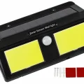 BUĞZ Solar Güneş Enerjili Sensörlü 96 Cob Led Aplik Duvar Tipi Led Lamba