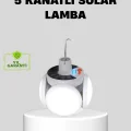 BUĞZ Solar Güneş Enerjili ve USB Şarjlı 5 Kanatlı LED Kamp Lambası