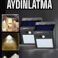 BUĞZ Solar Lamba Giriş, Bahçe Yol Avlu Hareket Sensörlü Led Parlak Gece Su Geçirmez