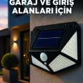 BUĞZ Solar LED Bahçe Aydınlatma Lambası 3 Işık Modlu Sensörlü Duvar Tipi Dış Mekan