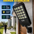 BUĞZ Solar LED Bahçe Lambası Hareket Sensörlü Uzaktan Kumandalı Dış Mekan Aydınlatma