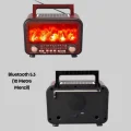 BUĞZ Solar Panelli Alev Işıklı Bluetooth Hoparlör – Çoklu Giriş, Uzun Pil Ömrü - BUĞZ