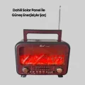 BUĞZ Solar Panelli Alev Işıklı Bluetooth Hoparlör – Çoklu Giriş, Uzun Pil Ömrü - BUĞZ