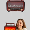 BUĞZ Solar Panelli Alev Işıklı Bluetooth Hoparlör – Çoklu Giriş, Uzun Pil Ömrü - BUĞZ