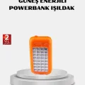 BUĞZ Solar Powerbank 10000 mAh LED Kamp Lambalı Taşınabilir Şarj Cihazı