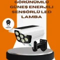 BUĞZ Solar Şarjlı Kamera Tasarımlı LED Duvar Lambası Hareket Sensörlü Dış Mekan Aydınlatma