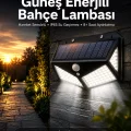 BUĞZ Solar Sensörlü Duvar Lambası Bahçe Lambası Parlak Beyaz Işık Suya Dayanıklı