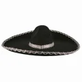 BUĞZ Sombrero Meksika Şapkası Mariachi Gümüş Şeritli Yetişkin Boy