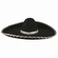  Sombrero Meksika Şapkası Mariachi Gümüş Şeritli Yetişkin Boy